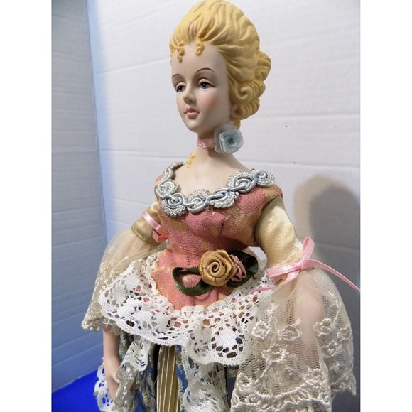 Vintage Victorian Lady Christmas Holiday Tree Topper Table Top Large - Picture 3 of 8